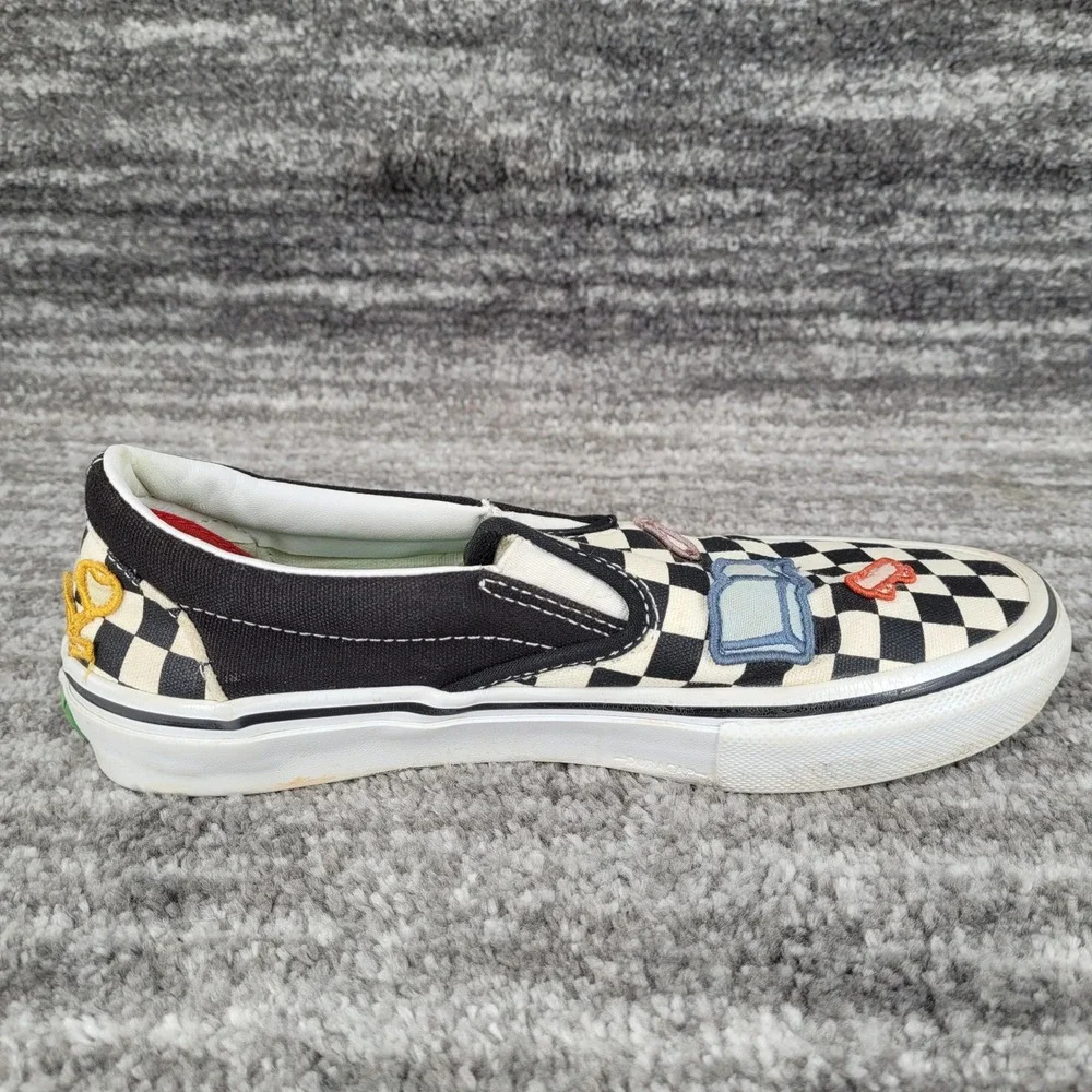 Vans Skate Era Skateistan Checkerboard Skater Slip-on‎ Shoes Men Sz 7 Women 8.5